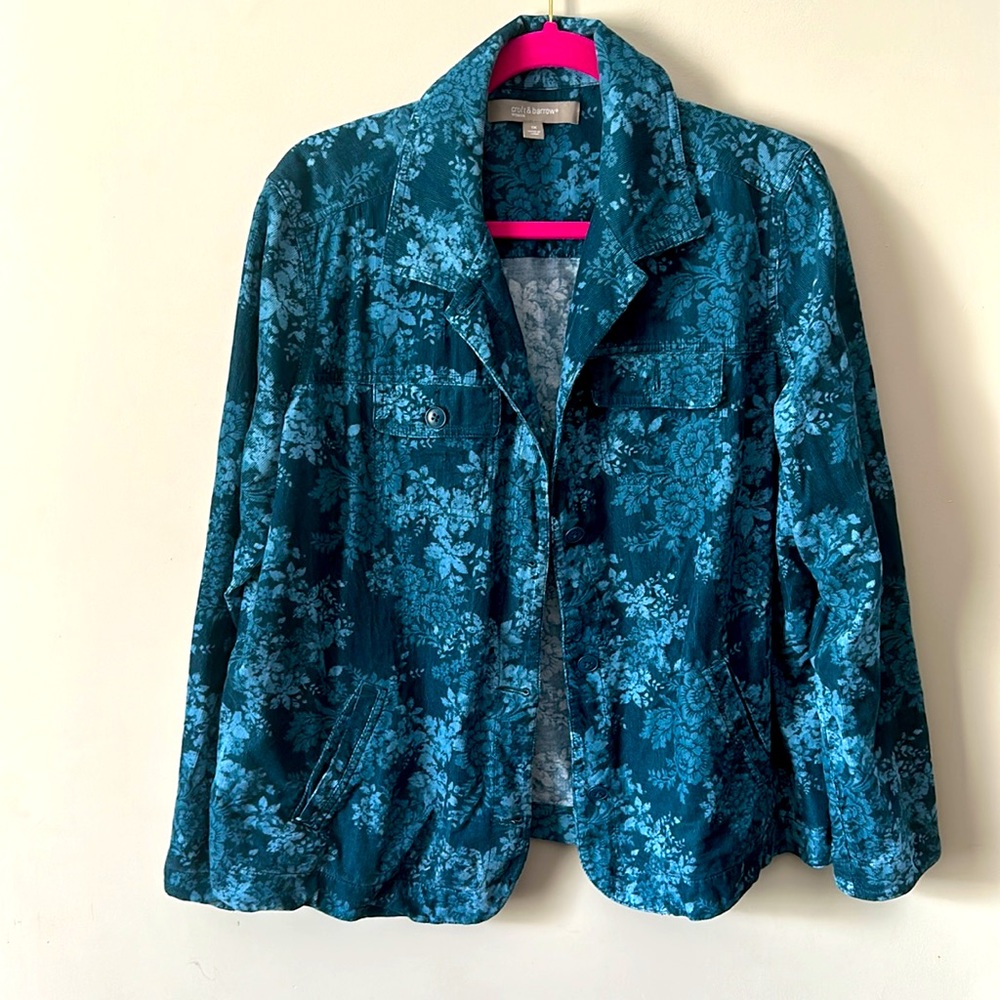 NWOT Croft & Barrow Floral Print Ribbed Jacket